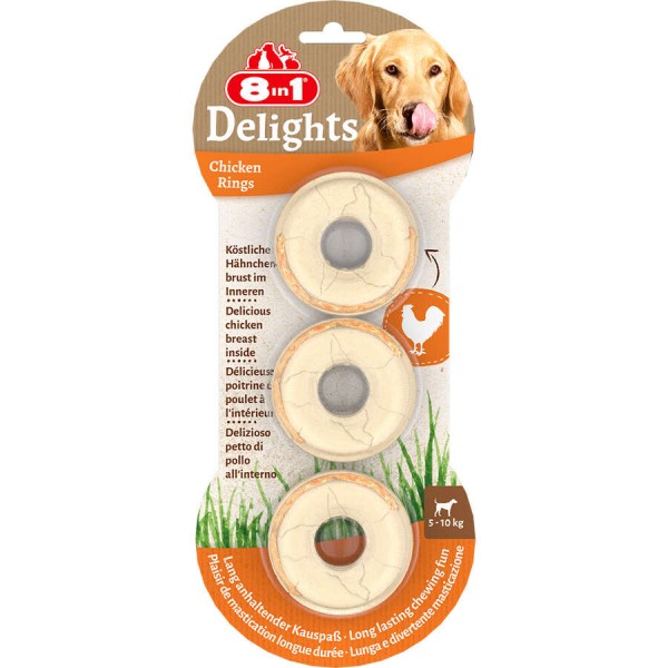 8in1 Delights Chicken Rings Köpek Çiğnentisi 119 gr