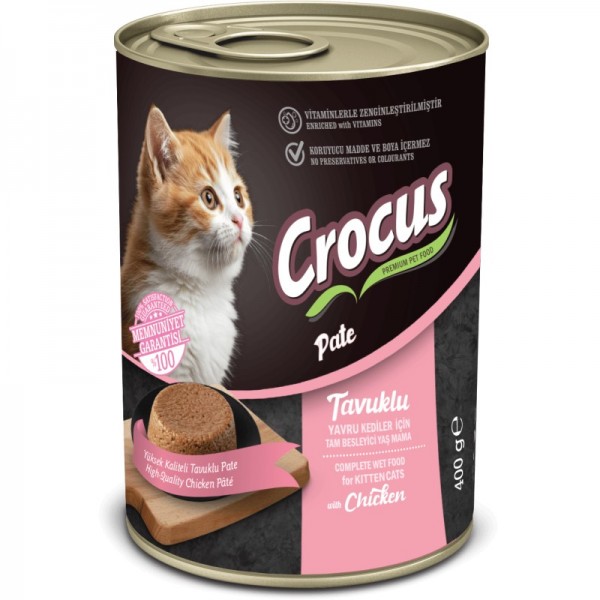 Crocus Tavuklu Pate Yaş Yavru Kedi Maması 400 gr
