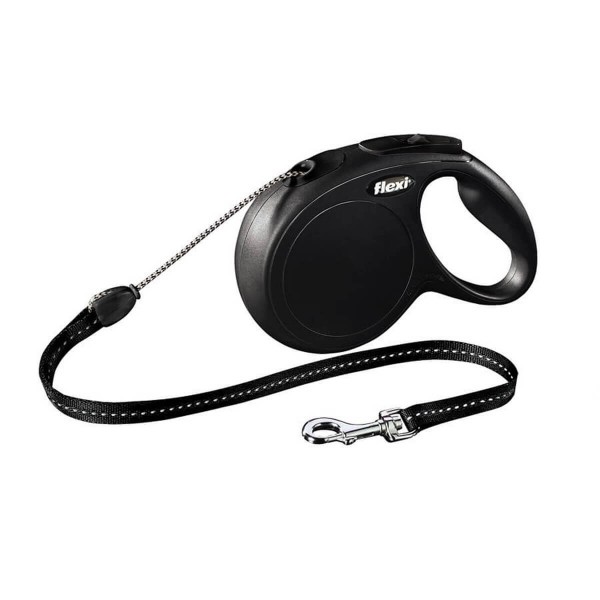 Flexi Cordon Classic M Otomatik Köpek Gezdirme Tasması 8 mt Siyah