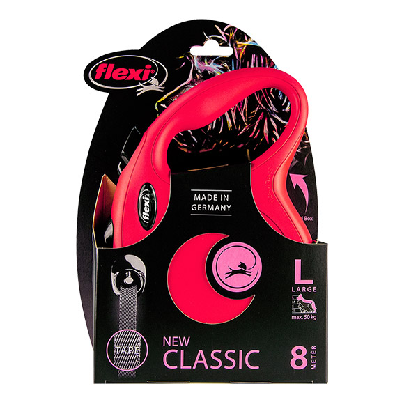 Flexi Tape New Classic L Otomatik Köpek Gezdirme Tasması 8 mt Kırmızı