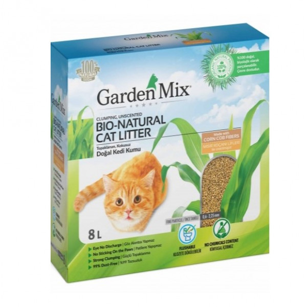 Garden Mix Mısır Koçanı Kedi Kumu 8 lt
