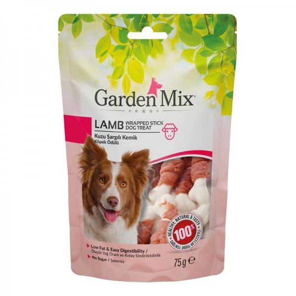 Garden Mix Kuzu Sargılı Kemik Köpek Ödülü 75 gr