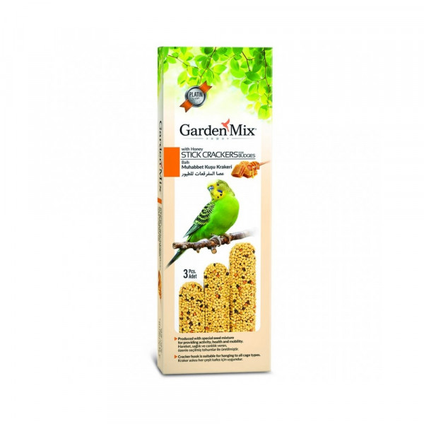 Garden Mix Ballı Muhabbet Kuşu Krakeri 3 Adet