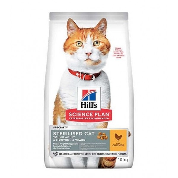 Hills Kısır Kedi Maması Tavuklu 10 kg