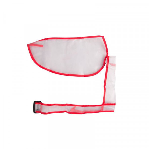 Karlie Şeffaf Köpek Yağmurluğu Kırmızı Şerit