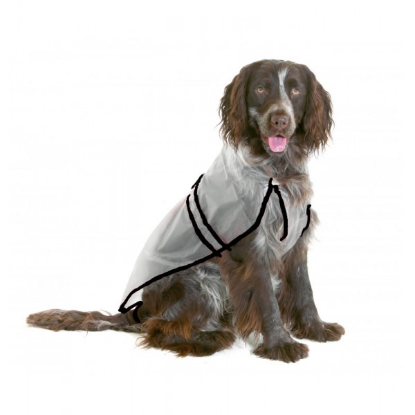 Karlie Şeffaf Köpek Yağmurluğu Siyah Şerit