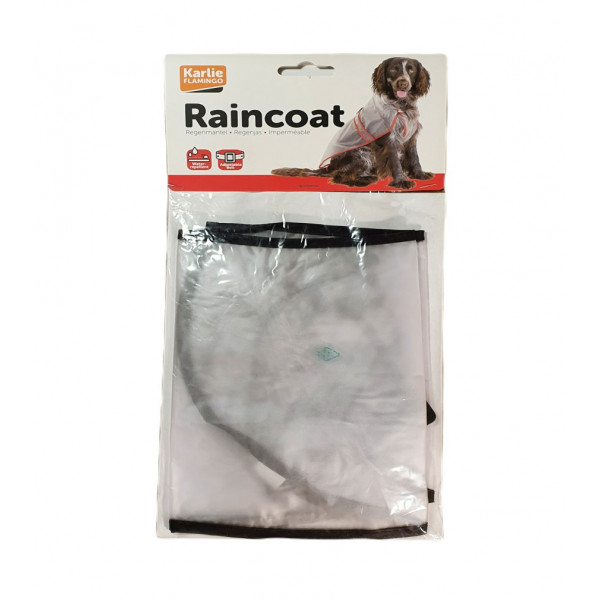 Karlie Şeffaf Köpek Yağmurluğu Siyah Şerit