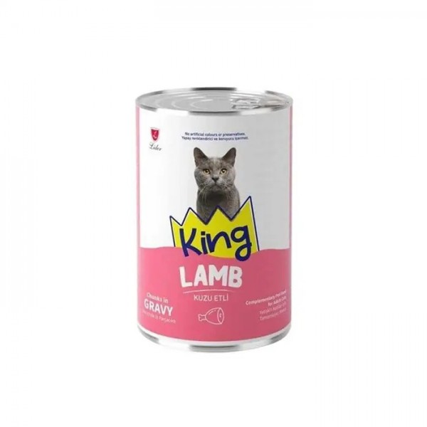 King Kuzu Etli Yaş Kedi Maması 400 gr
