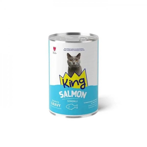 King Somonlu Yaş Kedi Maması 400 gr