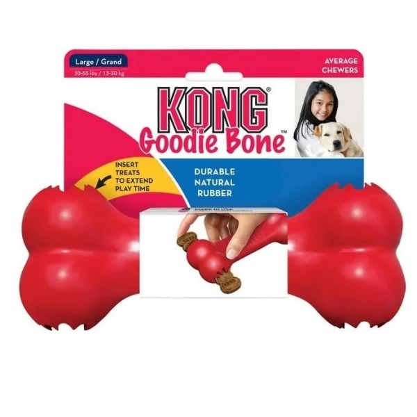 KONG Goodie Bone Kemik Şeklinde Çok Amaçlı Köpek Oyuncağı L