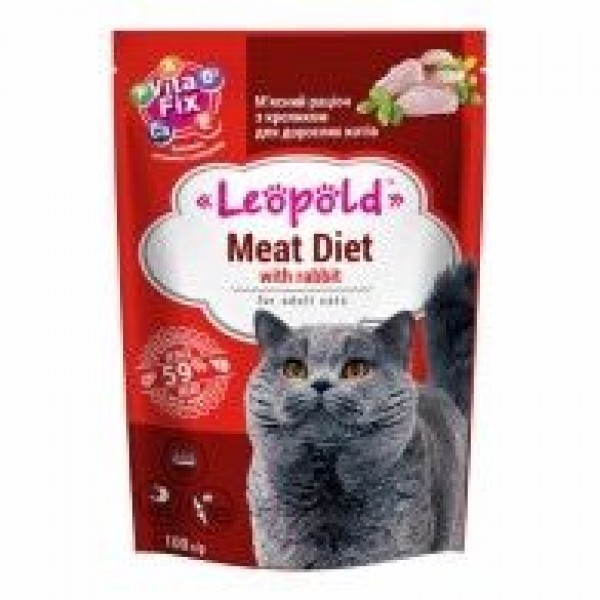 Leopold Kıyılmış Dana Etli Yaş Kedi Maması 100 gr