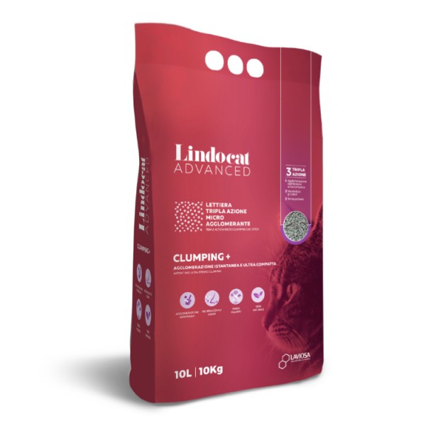 Lindocat Advanced Extra Güçlü Topaklanan Kokusuz Gri Kedi Kumu 10 kg
