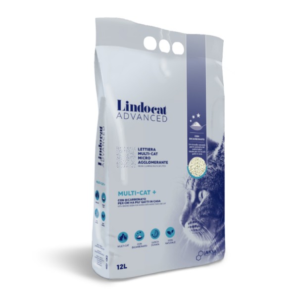 Lindocat Advanced Multicat Koku Önleyici Extra Güçlü Topaklanan Kedi Kumu 12 lt
