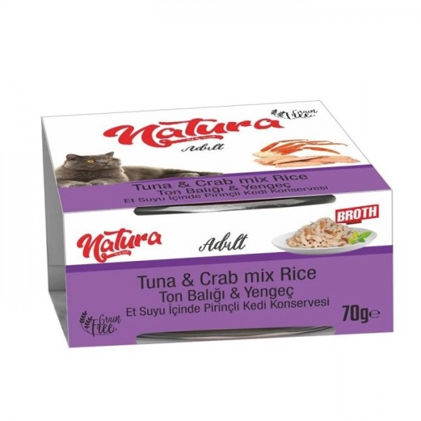 Natura Et Suyu İçinde Ton Balıklı Yengeçli Yaş Kedi Maması 70 gr