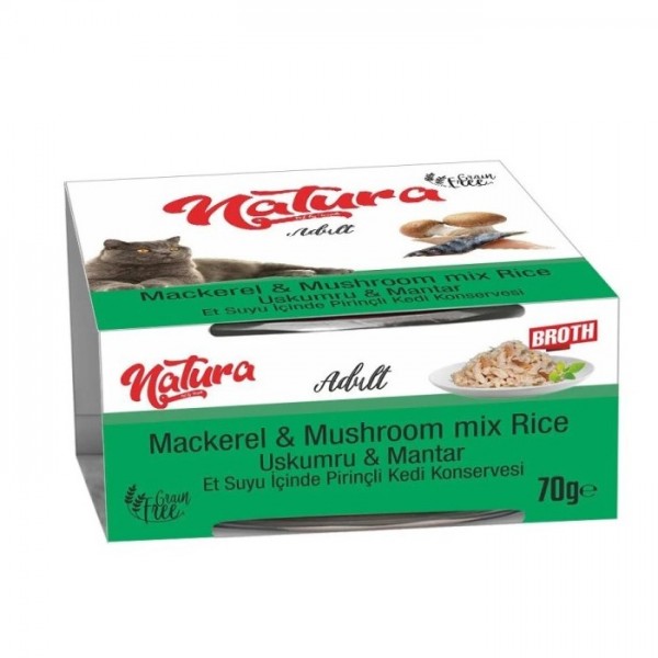 Natura Et Suyu İçinde Uskumrulu Mantarlı Yaş Kedi Maması 70 gr