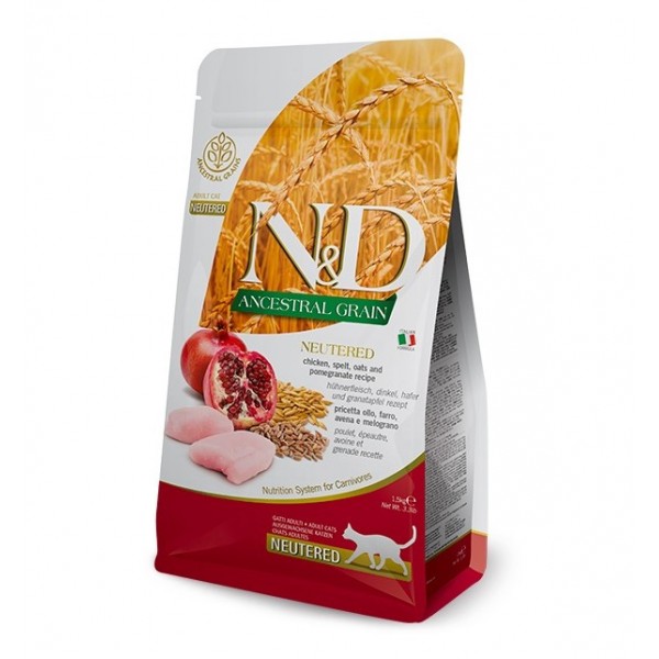 N&D Az Tahıllı Tavuklu Kısırlaştırılmış Kedi Maması 1,5 kg