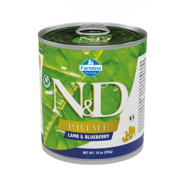 N&D Kuzu Etli Yaban Mersinli Tahılsız Yaş Köpek Maması 285 gr