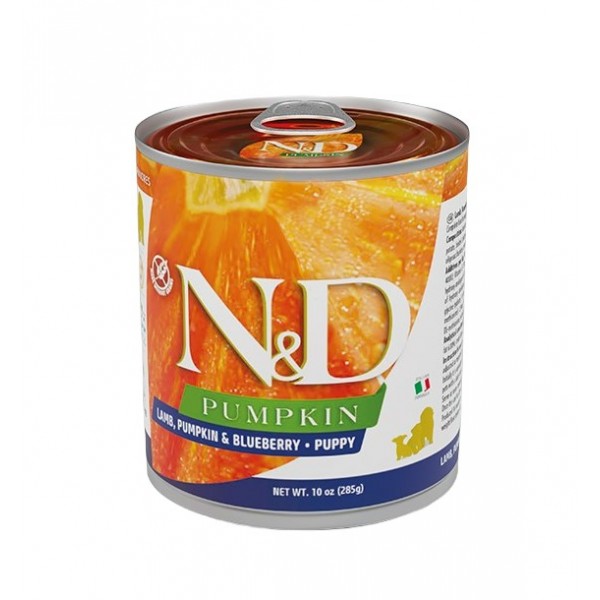 N&D Pumpkin Kuzu Etli Yabanmersinli Balkabaklı Tahılsız Yaş Yavru Köpek Maması 285 gr