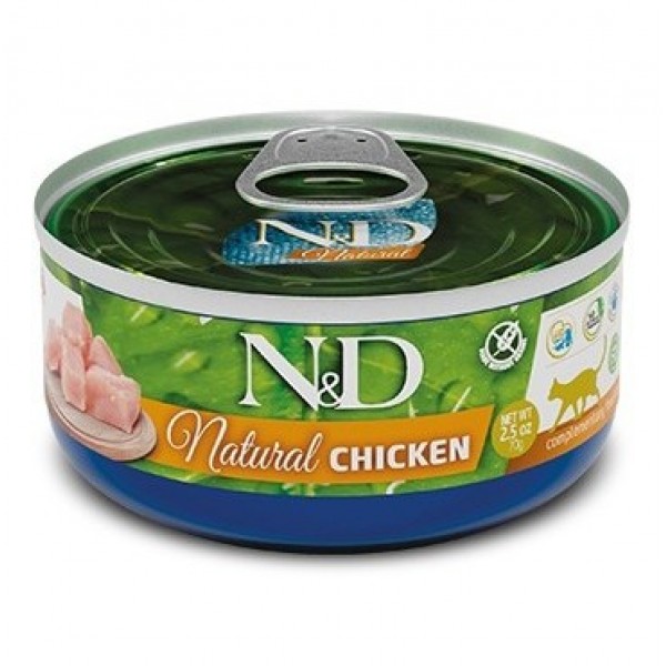 N&D Natural Tahılsız Tavuklu Yaş Kedi Maması 70 gr