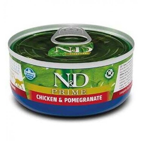N&D Prime Tahılsız Tavuklu Narlı Yaş Kedi Maması 70 gr