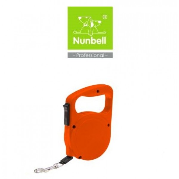 Nunbell Classic Otomatik Köpek Gezdirme Tasması 3 mt Turuncu