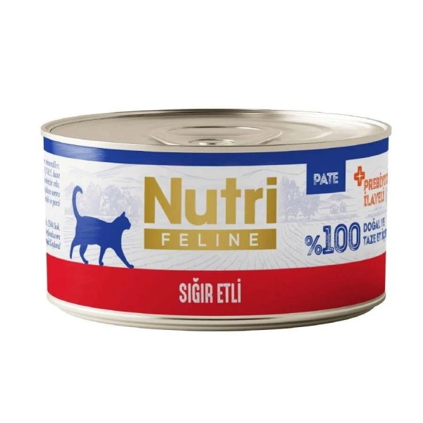 Nutri Feline Pate Sığır Etli Tahılsız Yaş Kedi Maması 70 gr