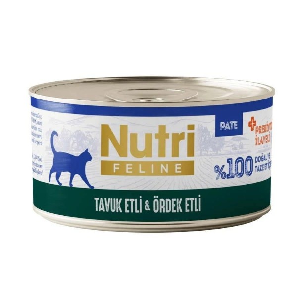 Nutri Feline Tavuklu Ördekli Tahılsız Pate Yaş Kedi Maması 70 gr