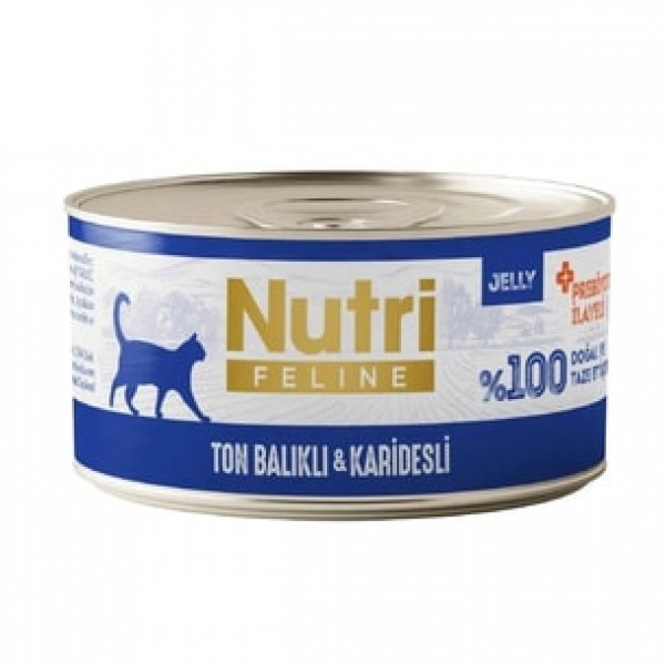 Nutri Feline Ton Balıklı Karidesli Tahılsız Jöleli Yaş Kedi Maması 70 gr