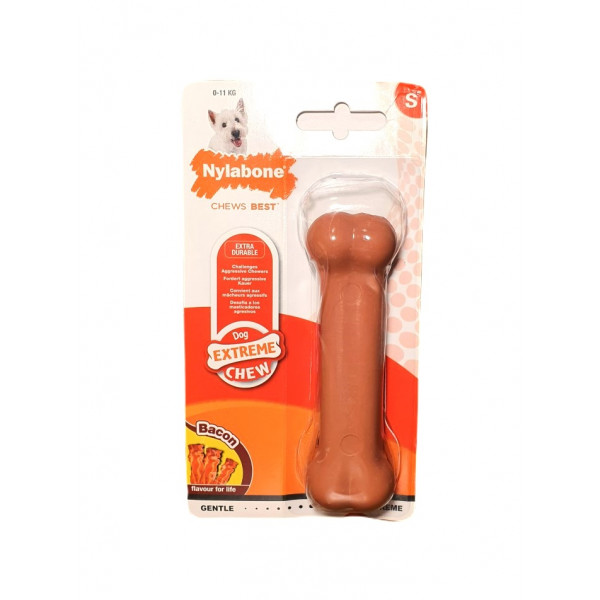 Nylabone Extreme Domuz Pastırması Aromalı Köpek Çiğneme Oyuncağı S