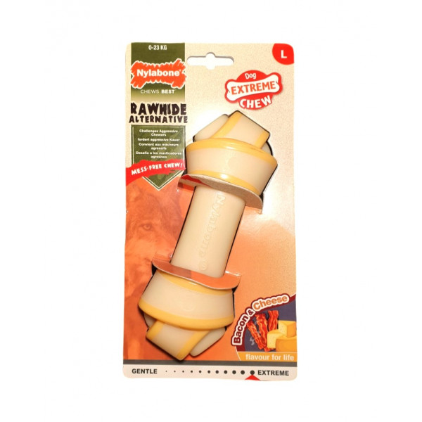 Nylabone Extreme Domuz Pastırması Peynir Aromalı Köpek Çiğneme Oyuncağı L