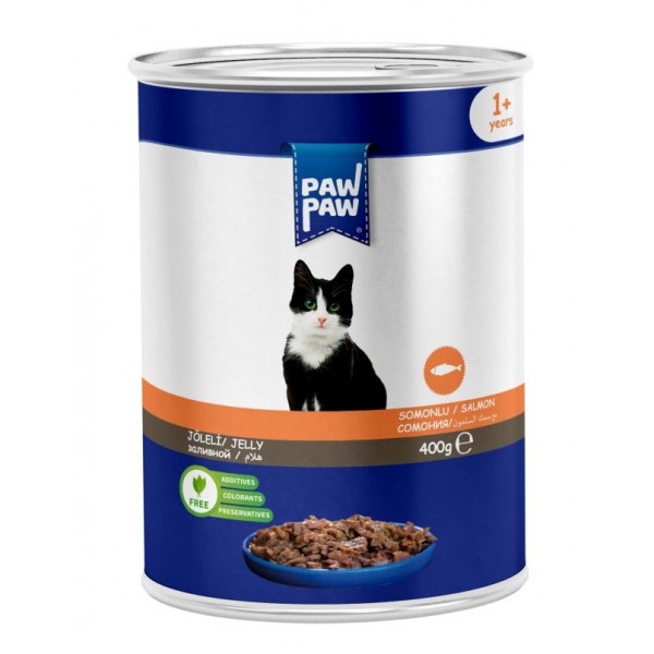 Paw Paw Parça Somonlu Yaş Kedi Maması 400 gr