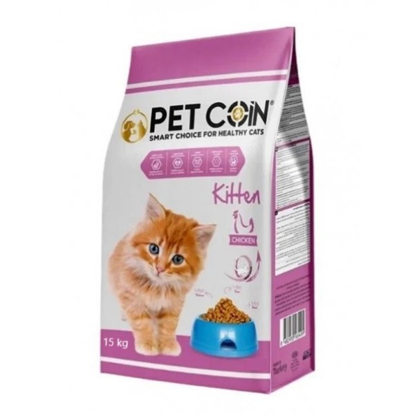 Pet Coin Tavuklu Yavru Kedi Maması 15 kg