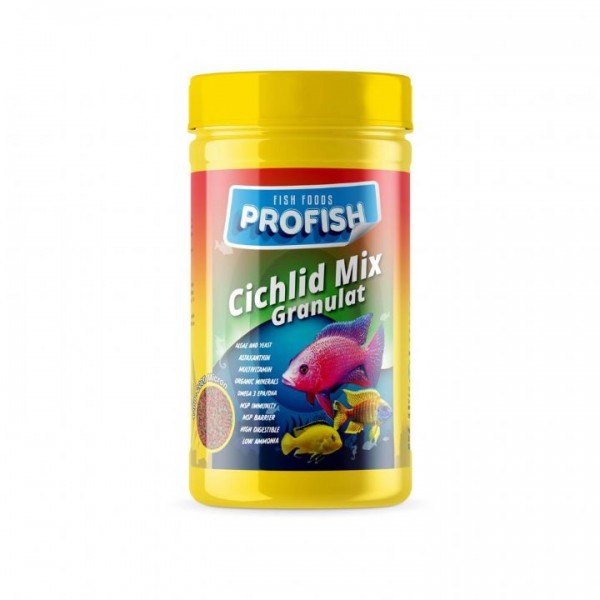 Profish Cichlid Mix Granulat Yüksek Proteinli Ciklet Yemi 250 ml