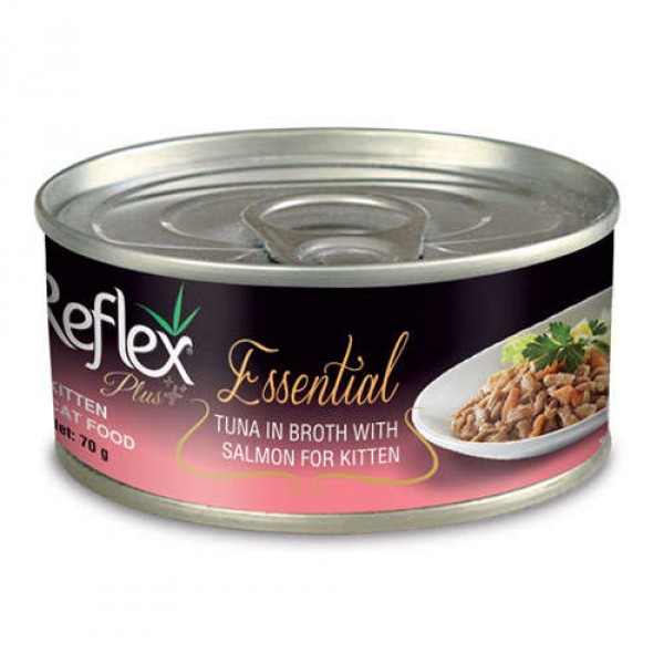 Reflex Plus Essential Ton Balıklı Somonlu Yaş Yavru Kedi Maması 70 gr