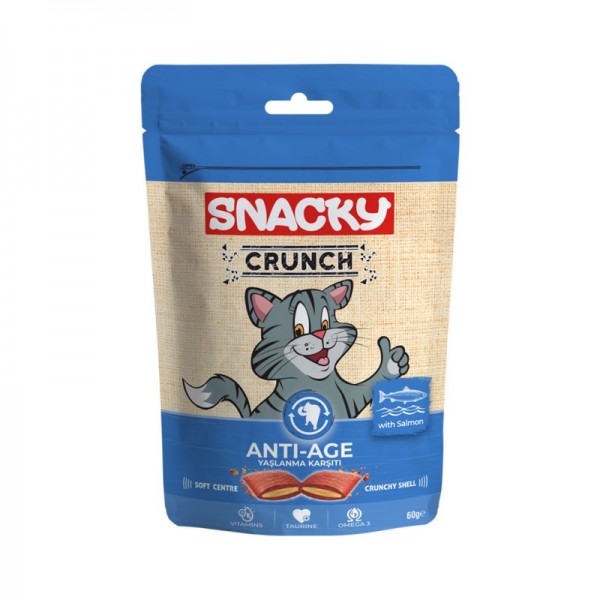 Snacky Anti-Age Kedi Ödülü Somonlu Kraker 60 gr