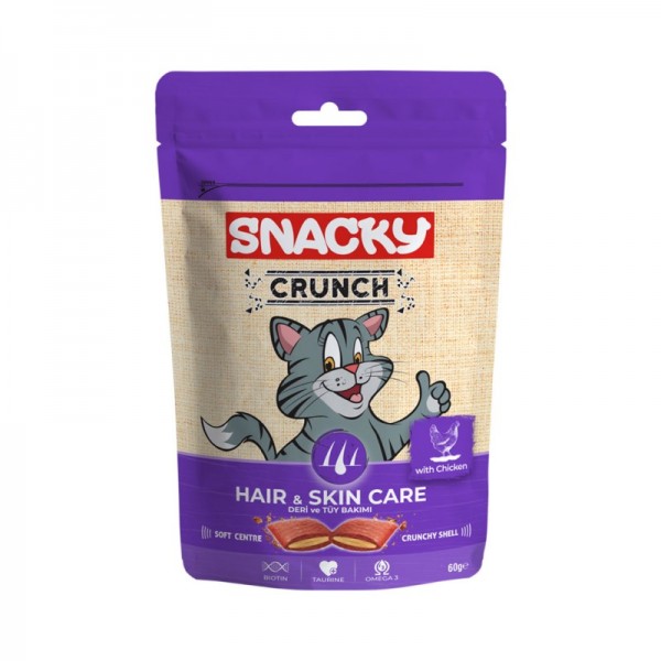 Snacky Hair Skin Kedi Ödülü Tavuklu Kraker 60 gr
