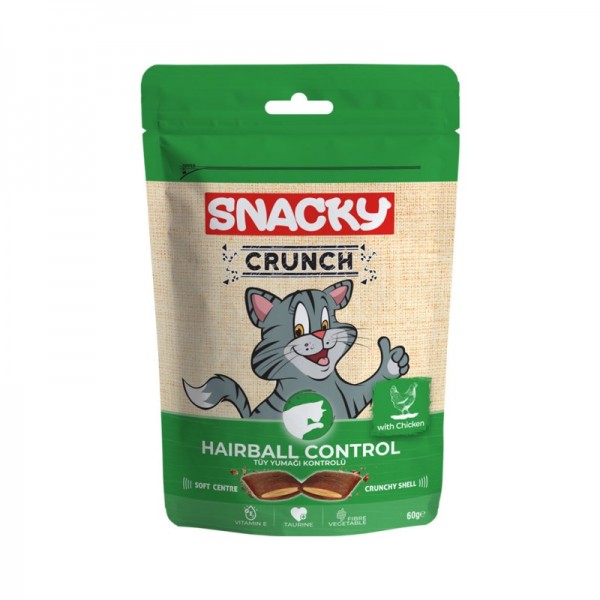 Snacky Hairball Control Kedi Ödülü Tavuklu Kraker 60 gr