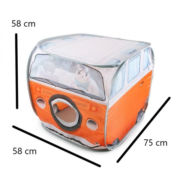 VMB Kapalı Kedi Yatağı Vintage Minibüs