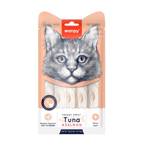 Wanpy Ton Balıklı Somonlu Sıvı Kedi Ödülü 70 gr
